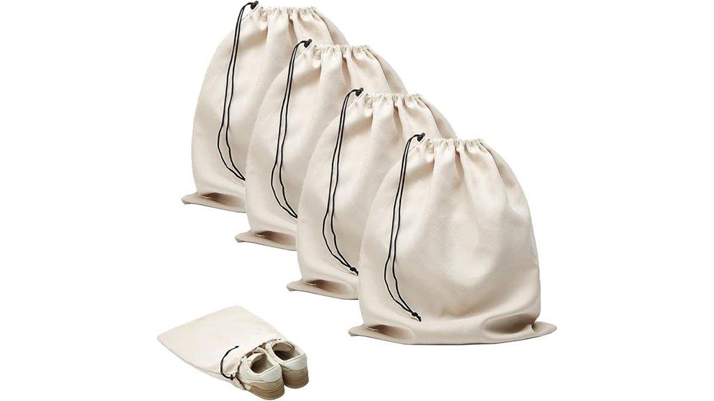 set of four travel shoe bags