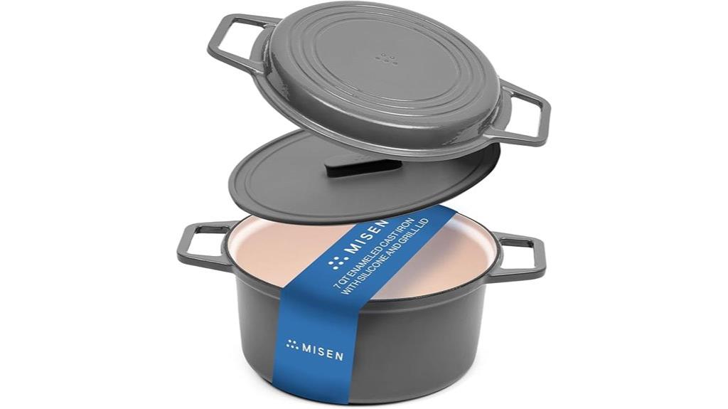 seven quart enameled cast iron