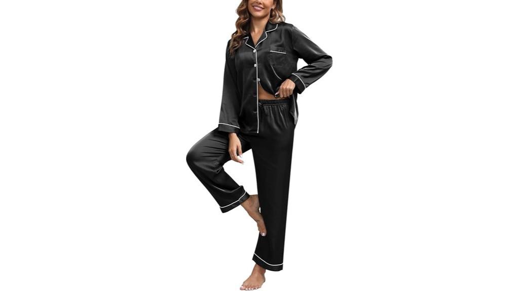 silk satin pajama set