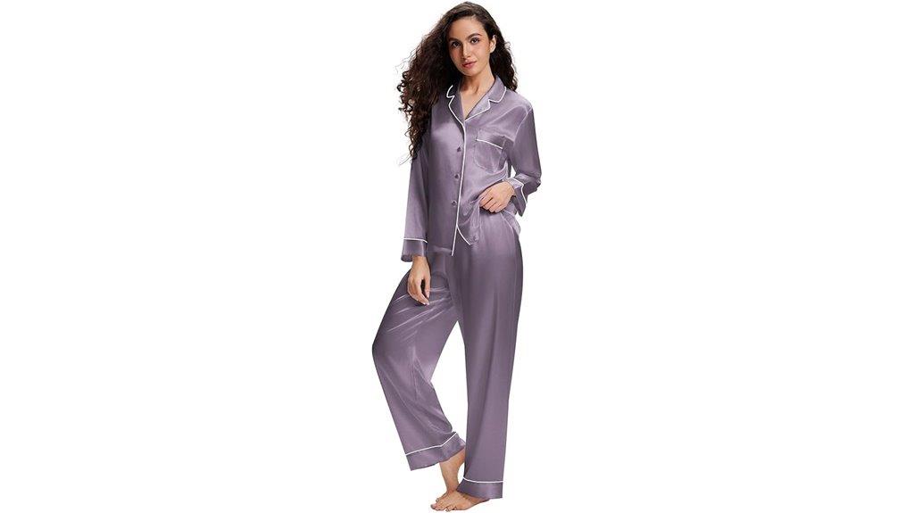 silk satin pajama set
