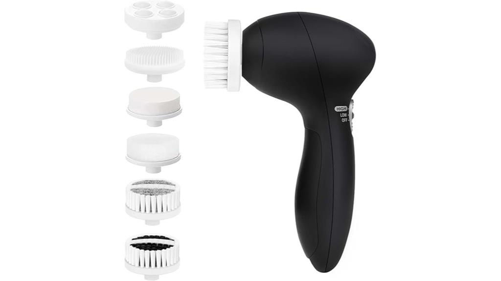 six brush heads included