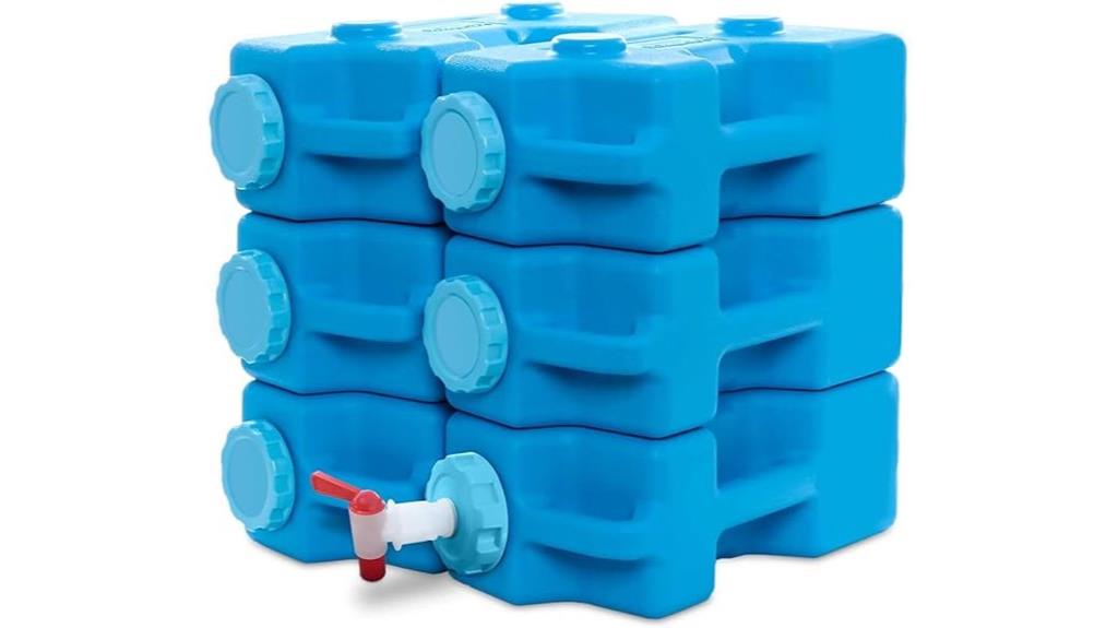 six pack 3 gallon water tanks