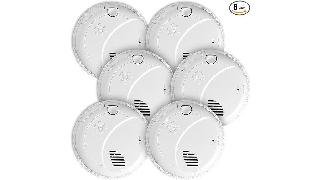 six pack smoke alarm set