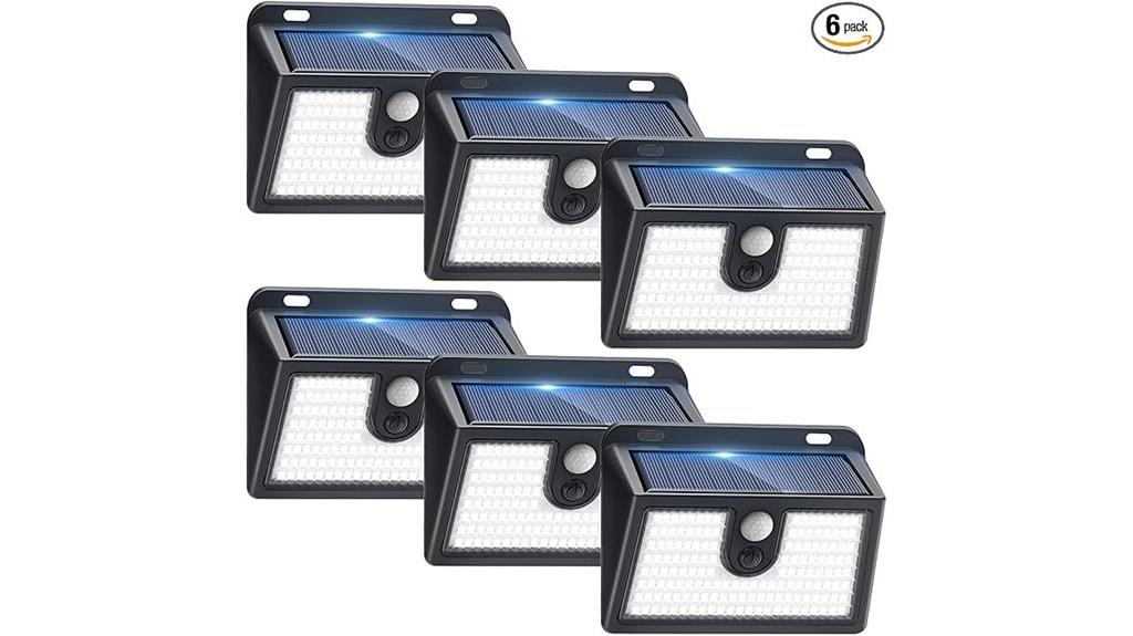 six pack solar lights