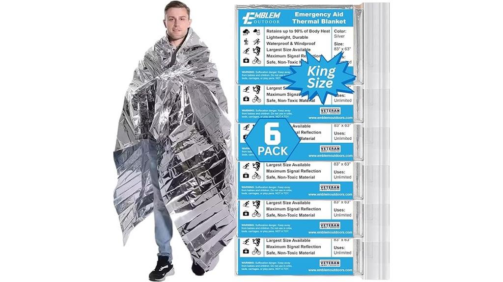 six pack survival blankets
