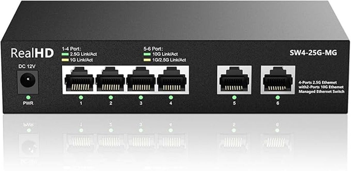 six port 10gb ethernet switch