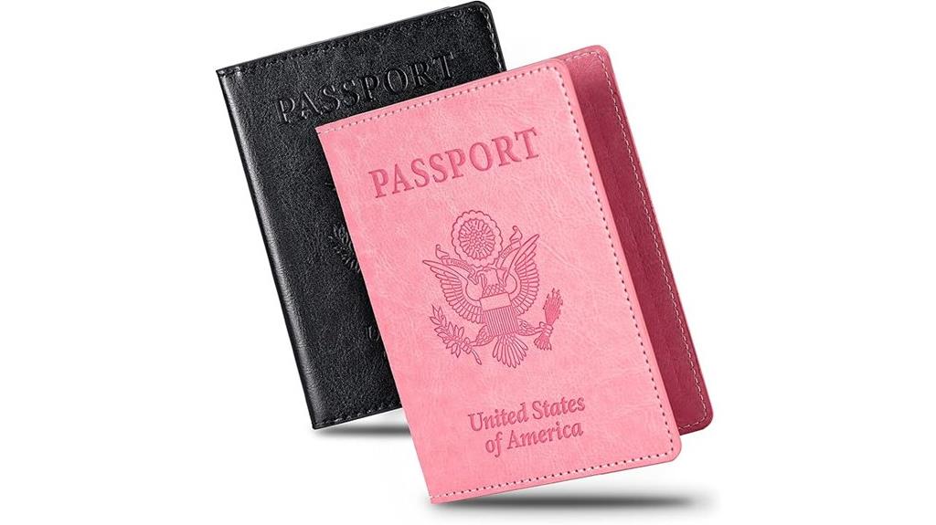 slim pu leather passport holders