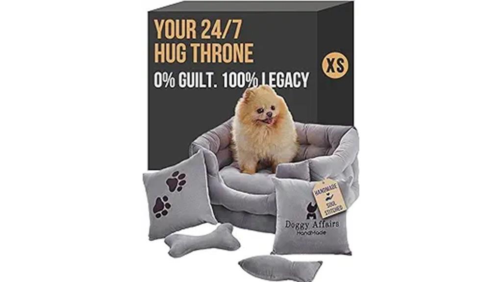 small gray chesterfield bed