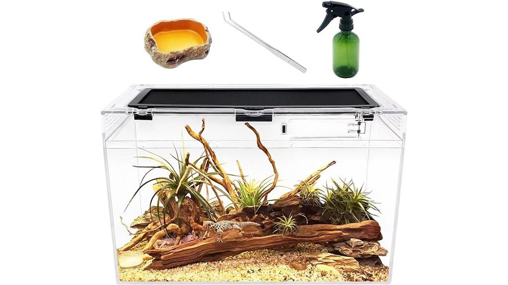 small reptile habitat container