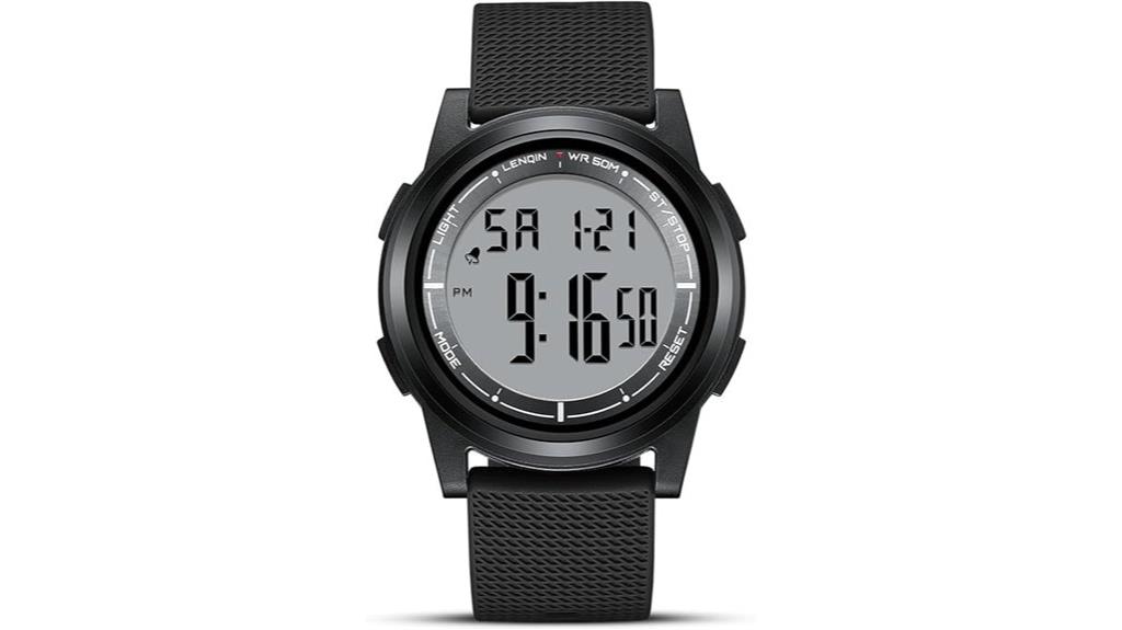 sporty led digital watch