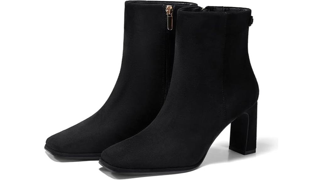 square toe ankle boots