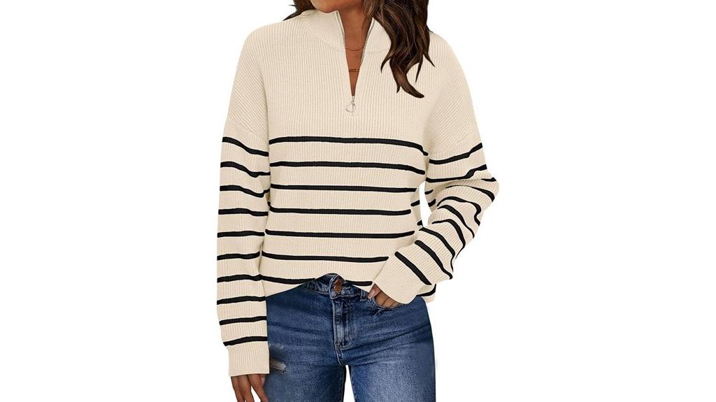 striped oversized sweater