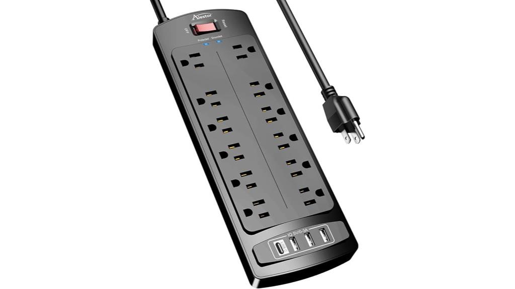 surge protected multi outlet strip