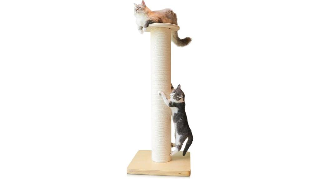 tall wooden scratching post
