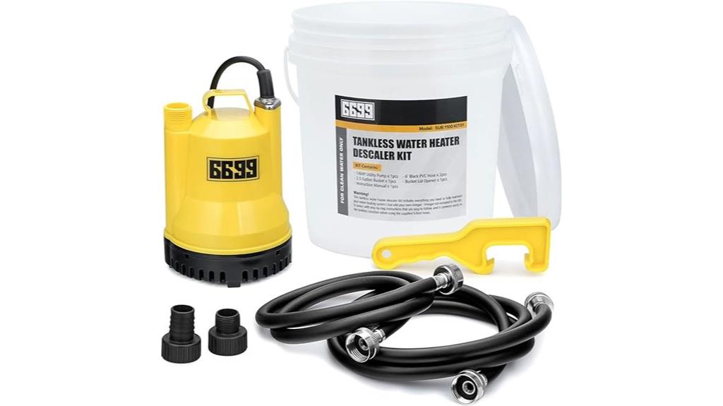 tankless heater descaling kit