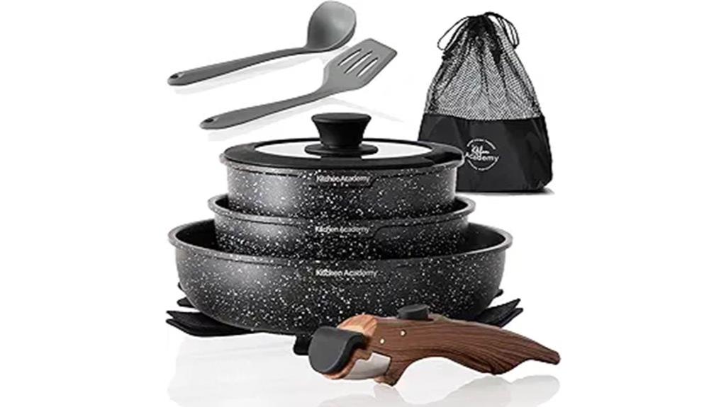 ten piece non stick cookware
