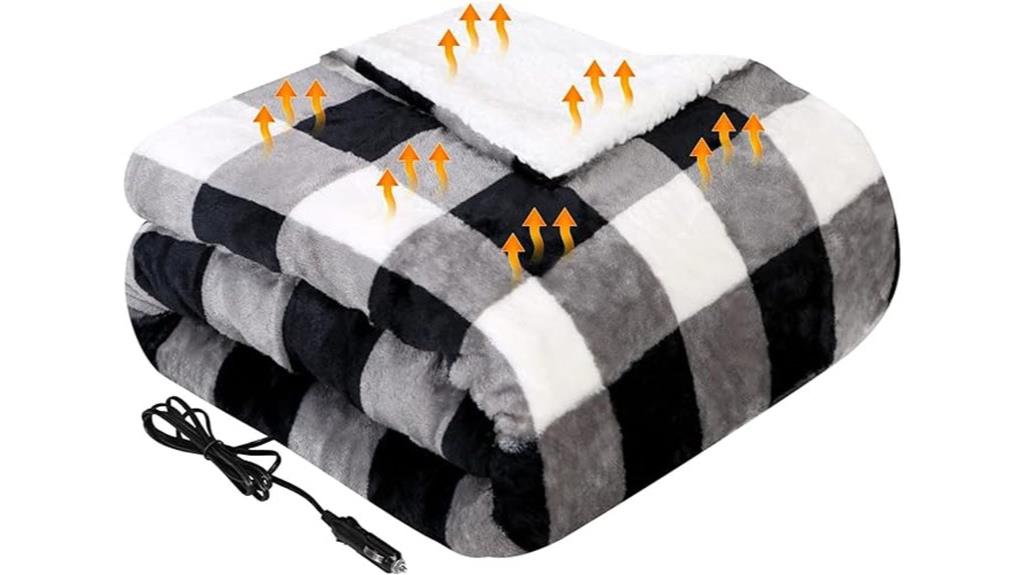 three level heated car blanket