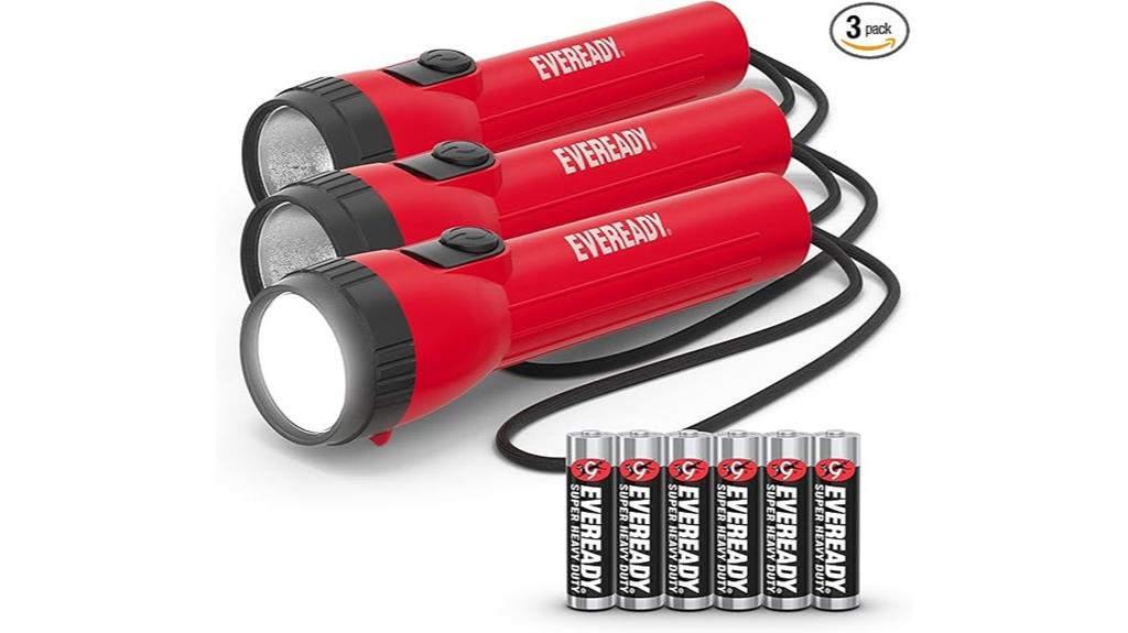 three pack led flashlights
