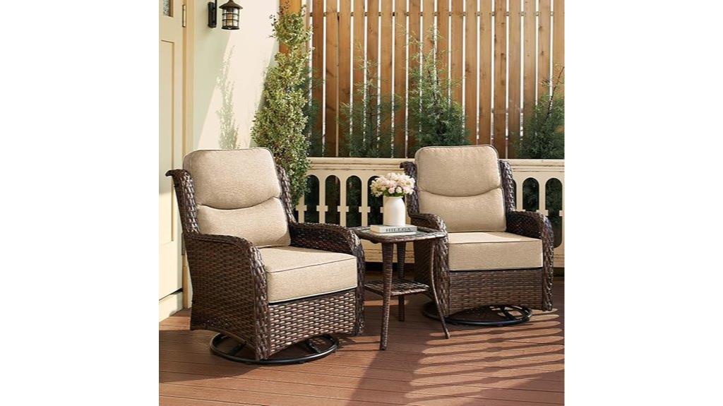 three piece patio set