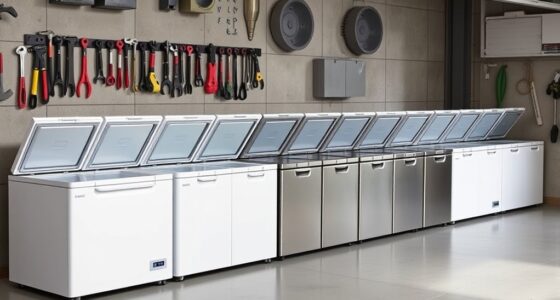 top garage chest freezers