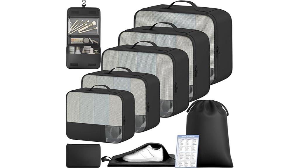 travel organization bag set