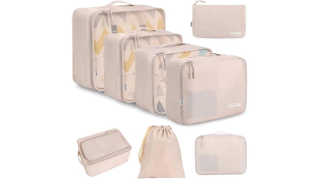 travel organizing cubes set