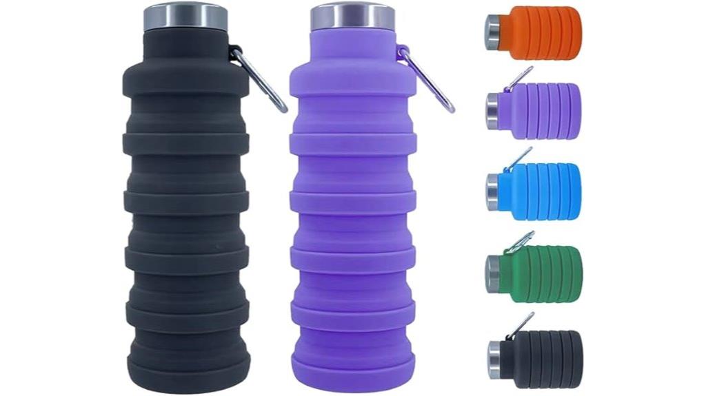 two bpa free silicone bottles