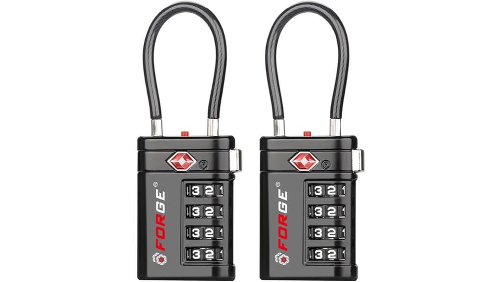 two tsa approved luggage locks