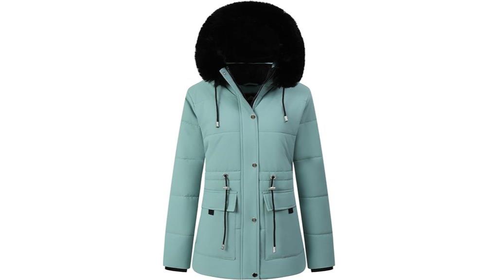 warm fleece lined puffer