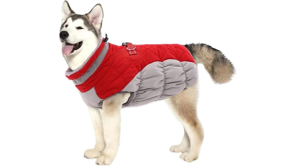 waterproof dog coat with harness