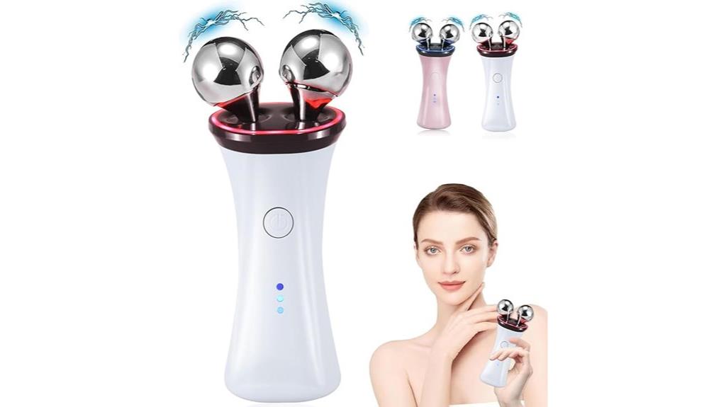 white microcurrent facial device