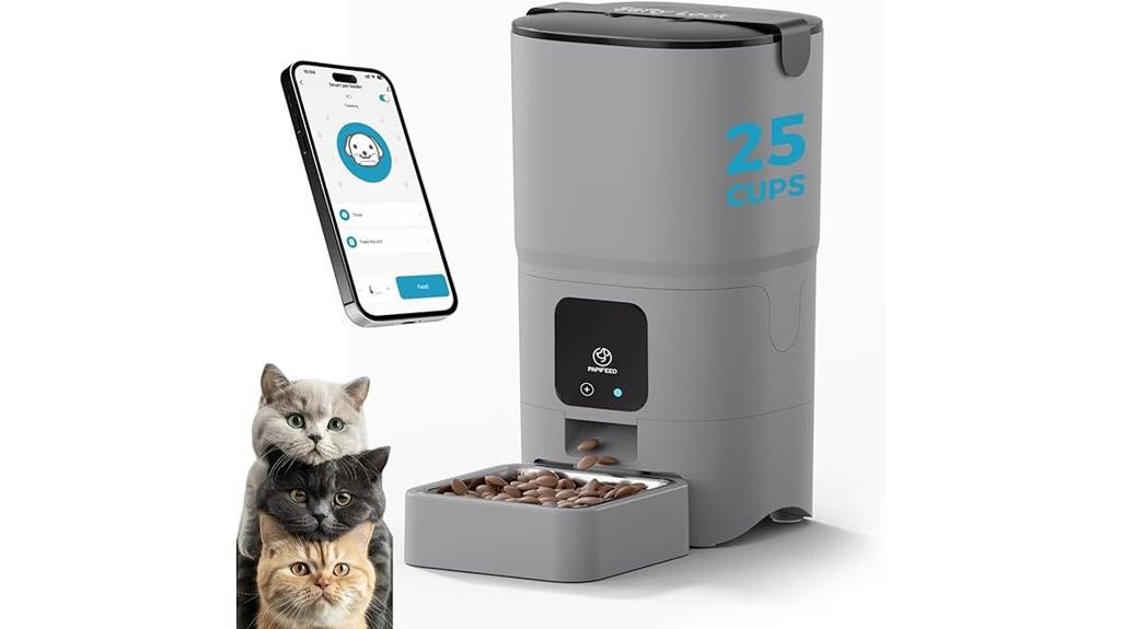 wifi app controlled cat feeder