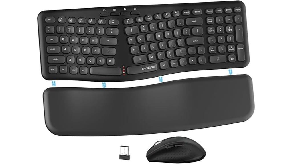 wireless ergonomic keyboard combo