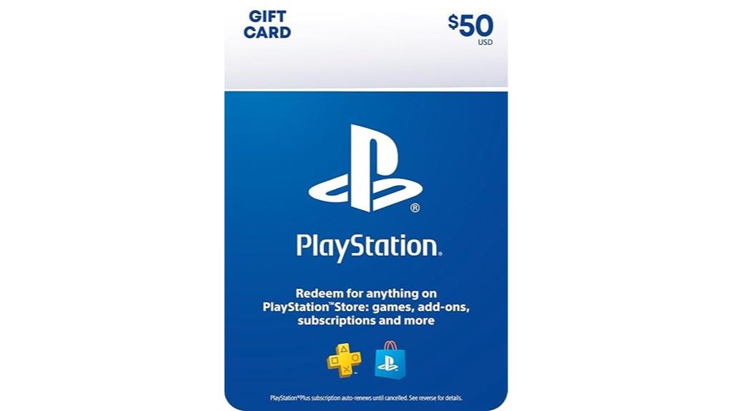 physical 50 playstation gift card