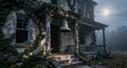 abandoned house with ringing bell