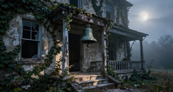 abandoned house with ringing bell