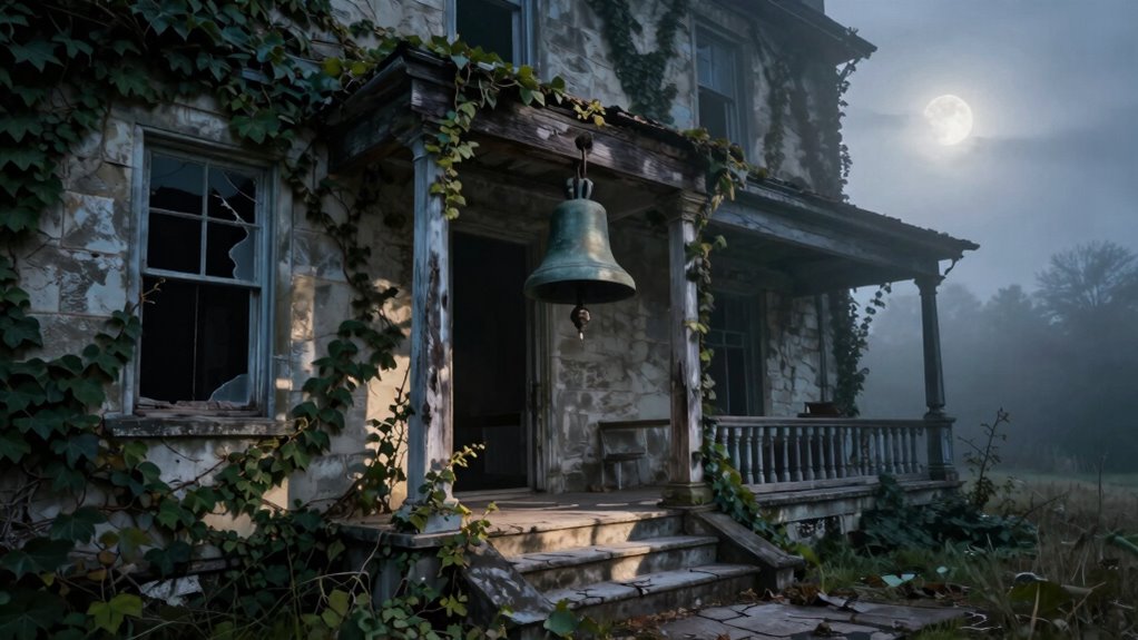 abandoned house with ringing bell