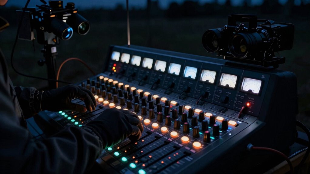 adjusts audio levels during investigations