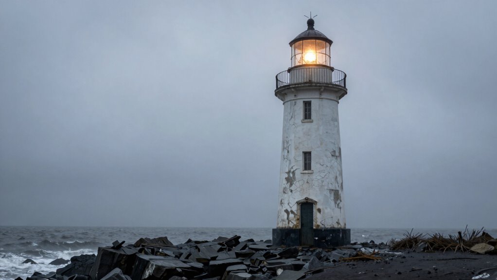 eerie lonely lighthouse atmospheres