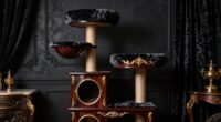 elegant dark themed cat furniture