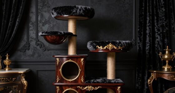 elegant dark themed cat furniture