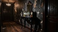 elegant spooky hallway accents