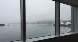 empty harbor hotel window