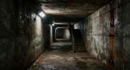 enclosed confined shadowy spaces