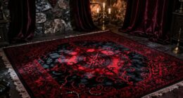 gothic rugs in paranormal rooms