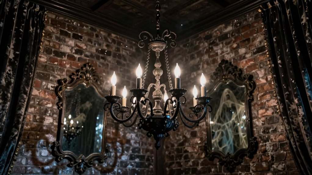 haunted iron chandelier decor