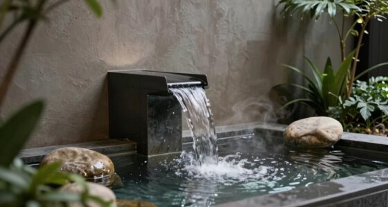 indoor fountains create calming ambiance