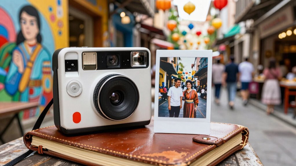 instant cameras in travel journaling