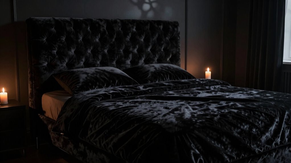 luxurious mysterious bedroom ambiance