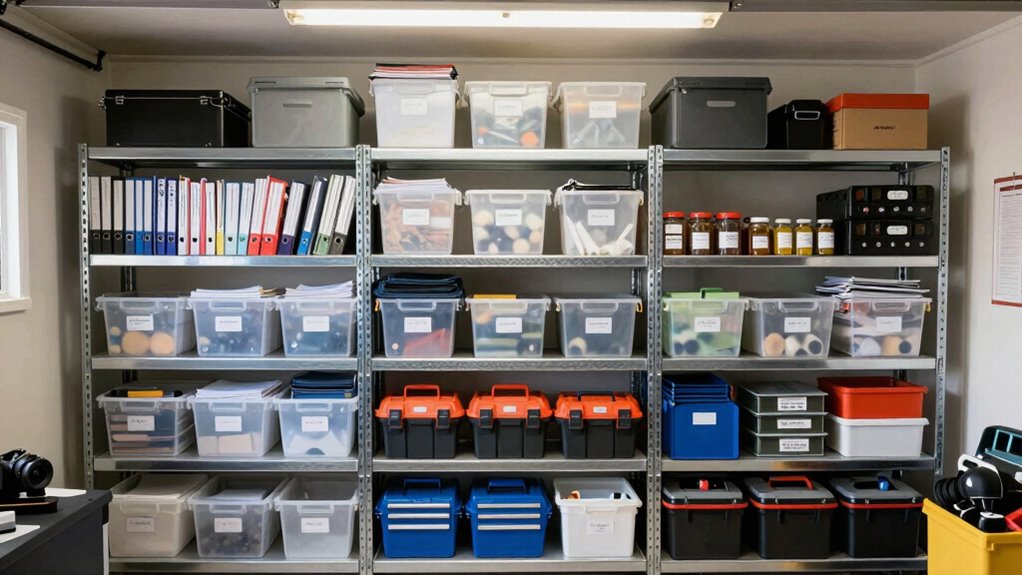 organized efficient garage storage